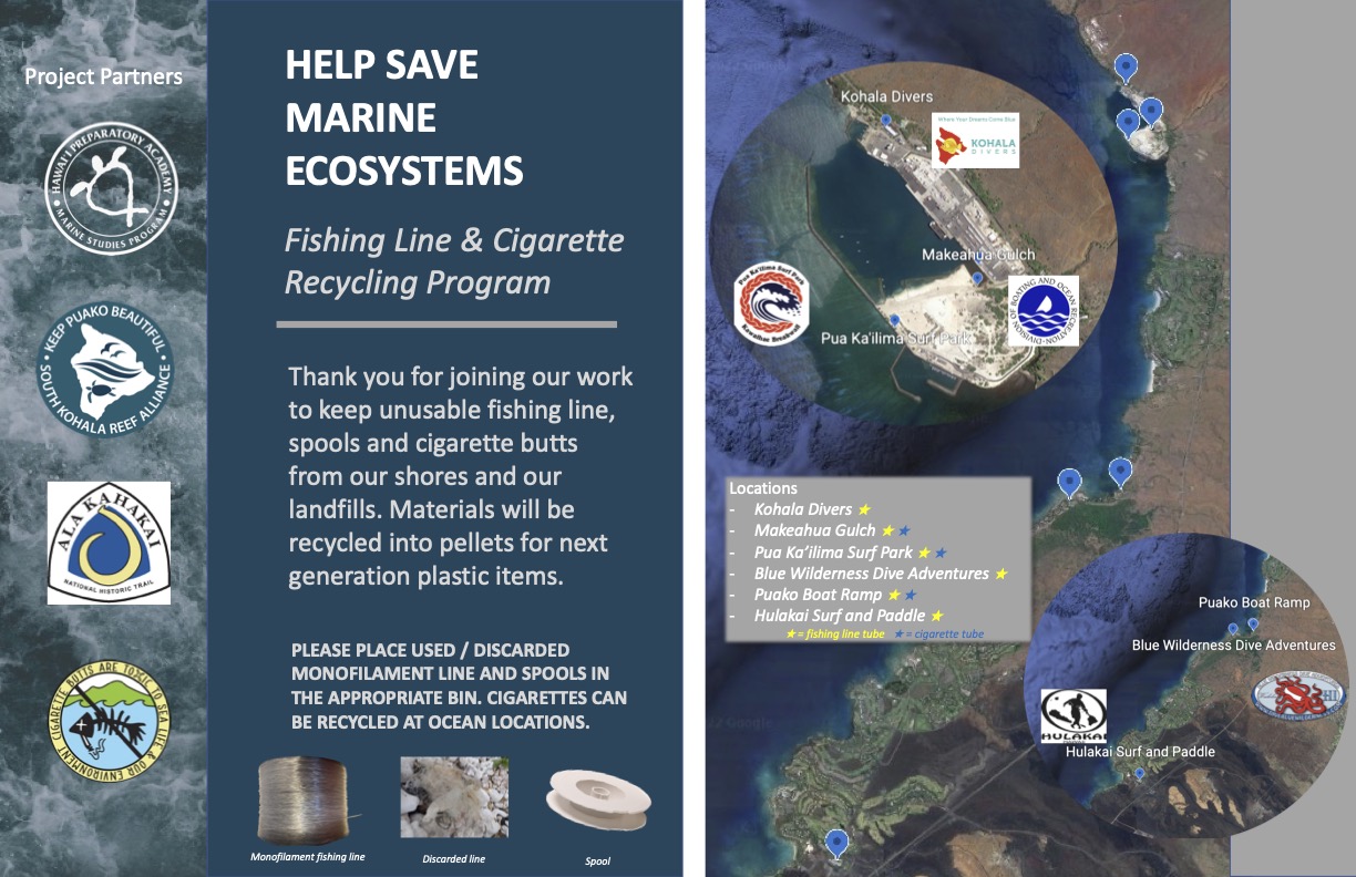 Fishing Line Recycling – Marine Studies, HPA SCUBA & Sea Turtle